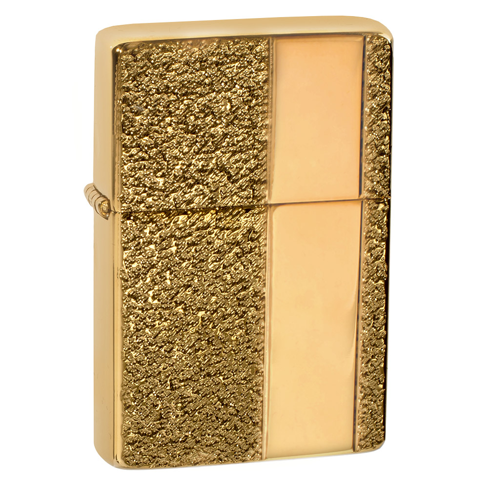 Q311006 Zapalniczka benzynowa Tasman BRASS Stone gold