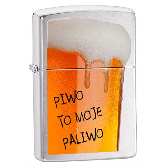 OUT15 Zippo zapalniczka benzynowa Piwo to Moje Paliwo OUTLET (-50%)